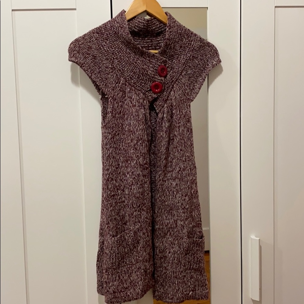 Purple Knit Cardigan